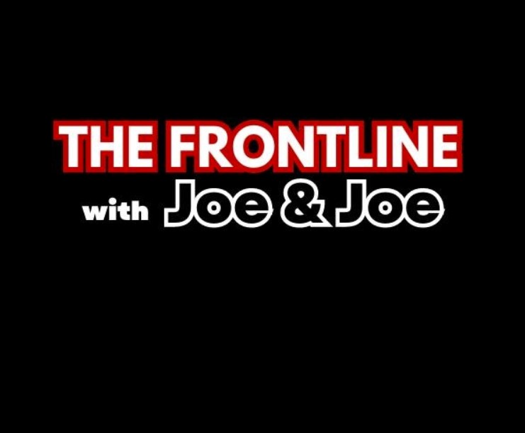 Logo for the Frontline with Joe and Joe podcast