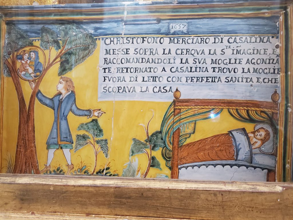 Ceramic of Madonna del Bagni healing