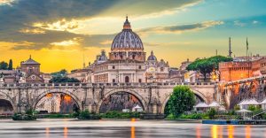 Photo of St. Peter's Basilica in the Vatican.