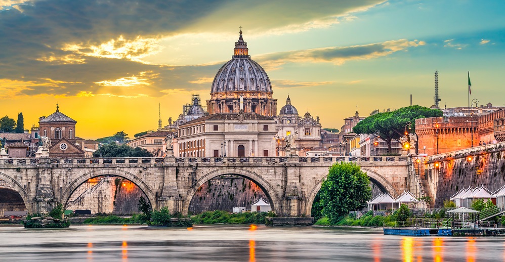Photo of St. Peter's Basilica in the Vatican.