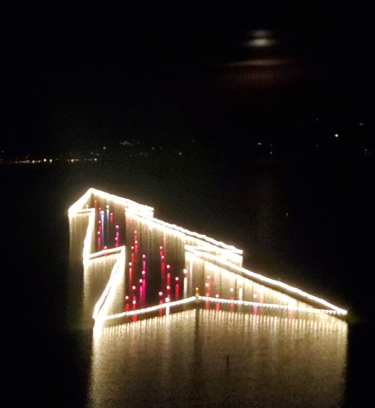 Gigantic Christmas Tree created on the water